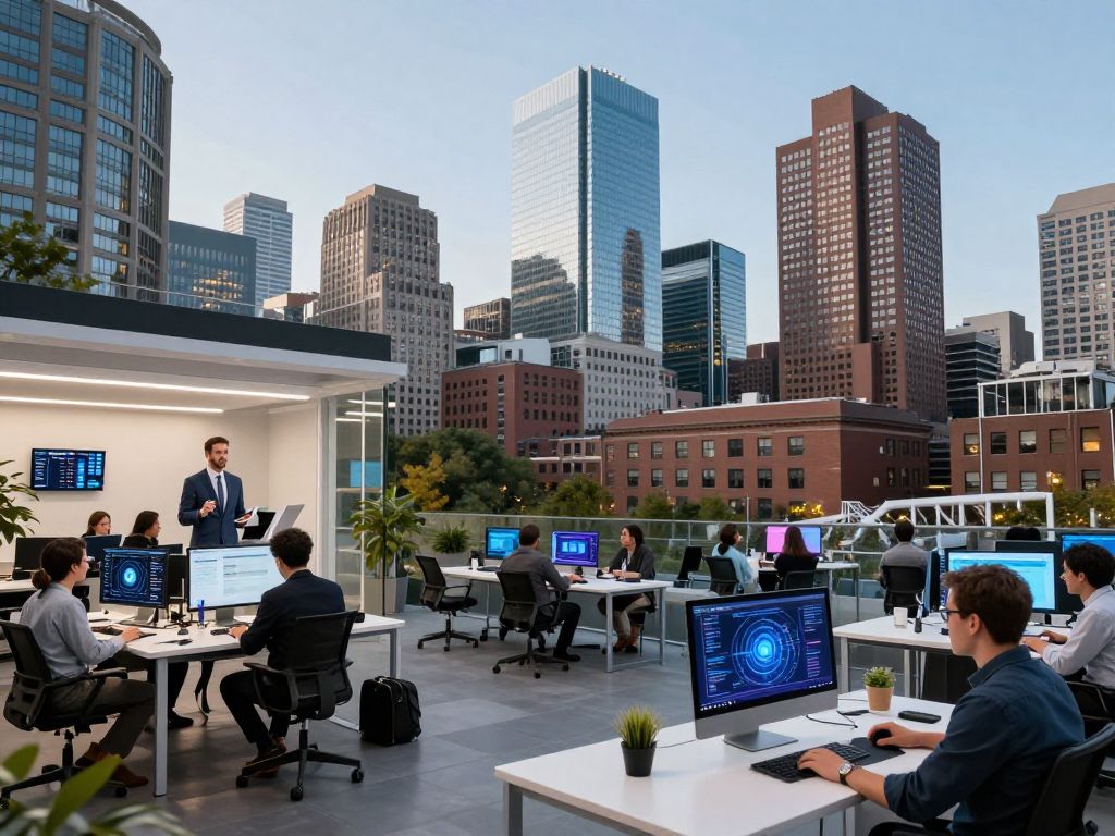 Cityscape of Boston representing innovation and technology investment