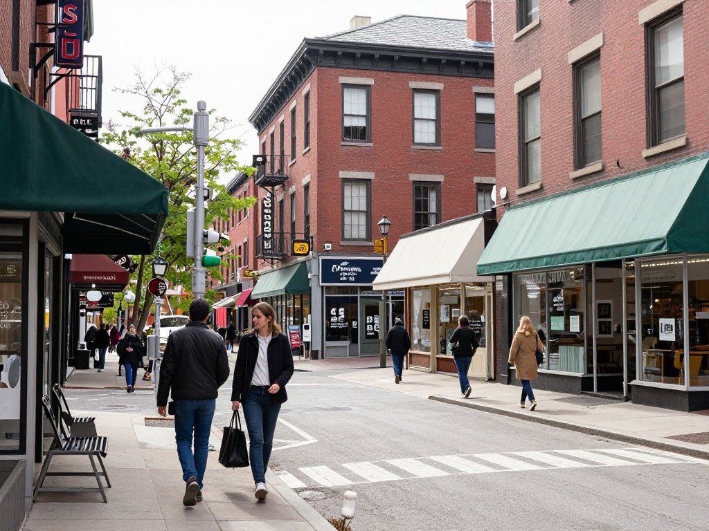 Image of Boston showcasing vibrant small businesses and a community atmosphere.