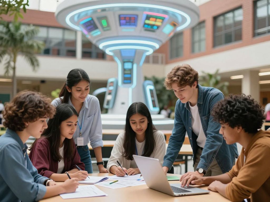 Students collaborating at Boston University under the North Star Vision