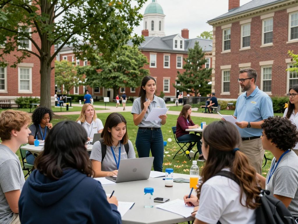 Students collaborating on public health initiatives at Boston University.