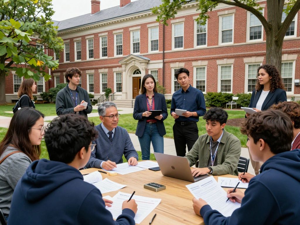 Students engaged in discussions at Boston University