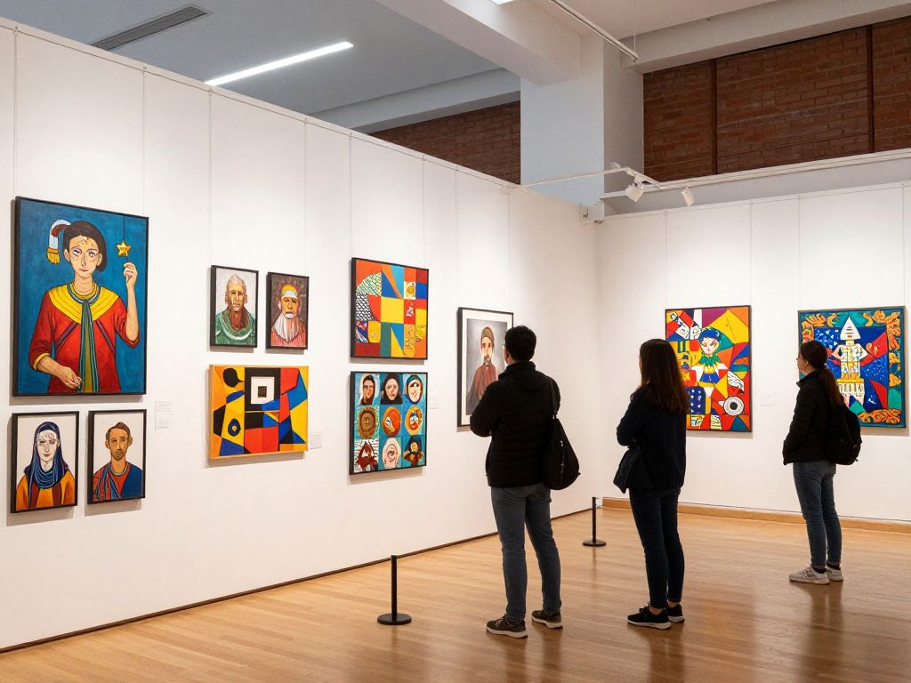 Artwork from the Yeats Family exhibition at Boston College