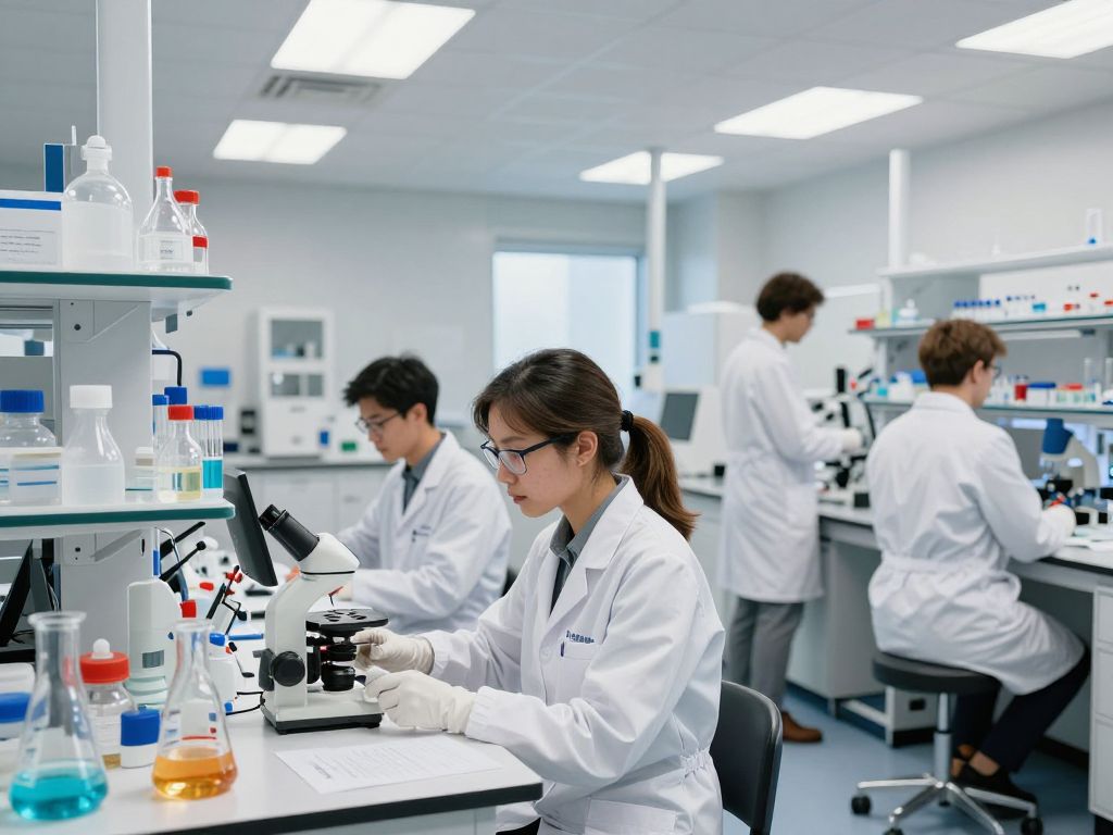 A modern biotech lab in Worcester, Massachusetts, showcasing innovative research and collaboration.