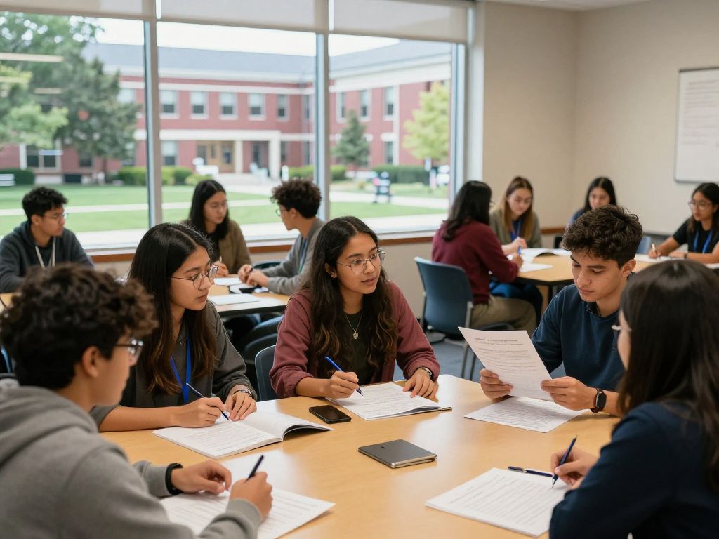 Diverse group of international students at Boston University
