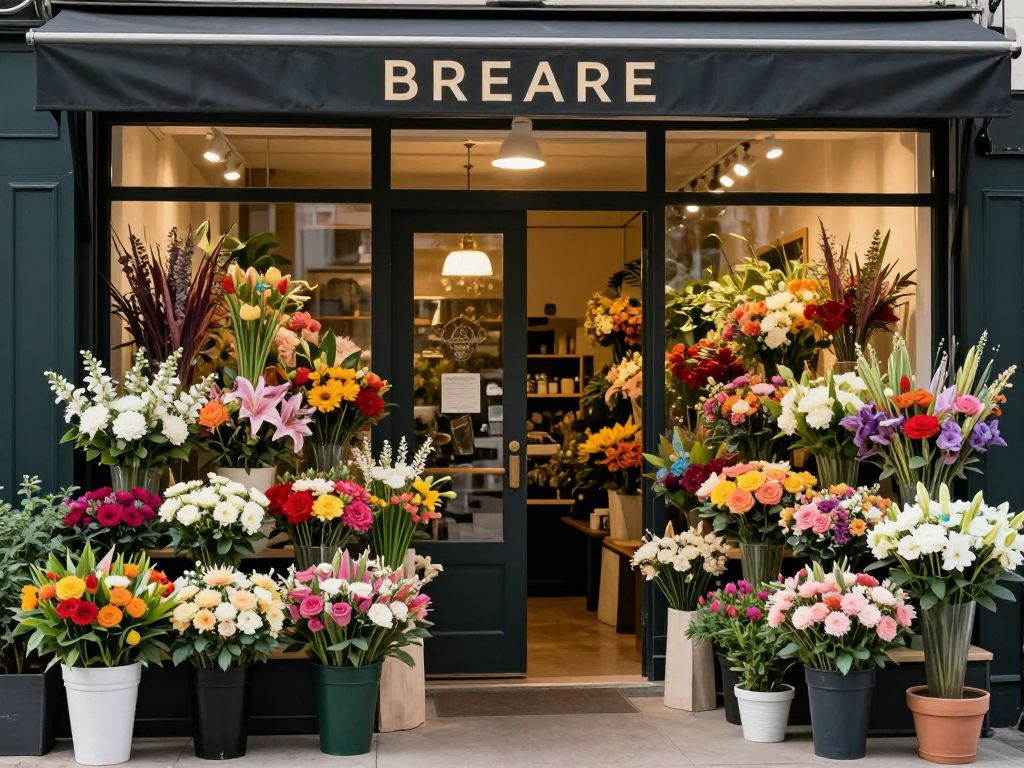 Colorful display of flowers at Consider the Lillies flower shop in Duxbury.