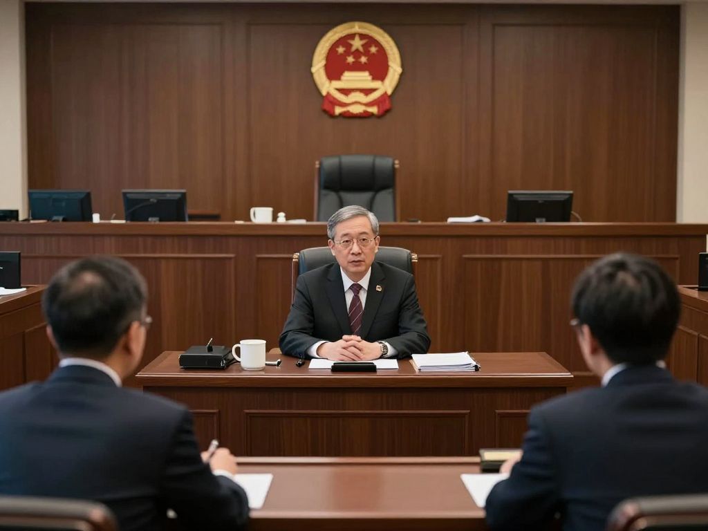 Courtroom setting discussing governmental transparency and accountability.