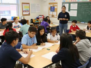 Students engaging in innovative education programs in East Boston