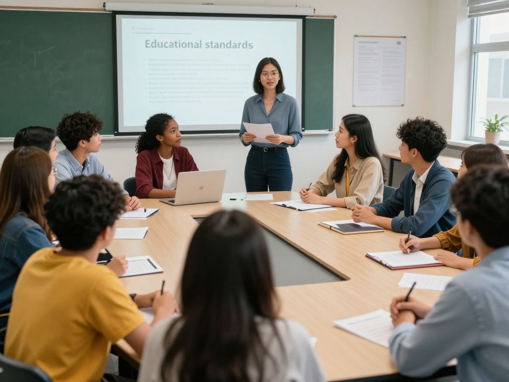 Group discussion on high school graduation standards