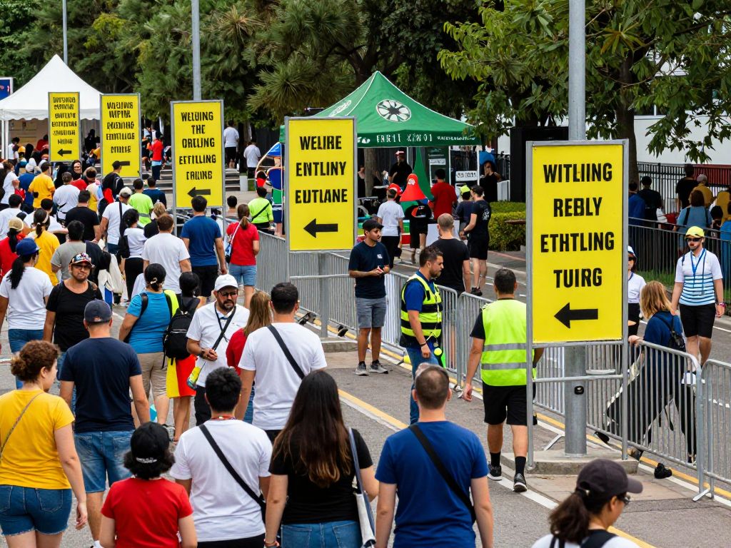 Community volunteers setting up for World Cup safety in Foxborough