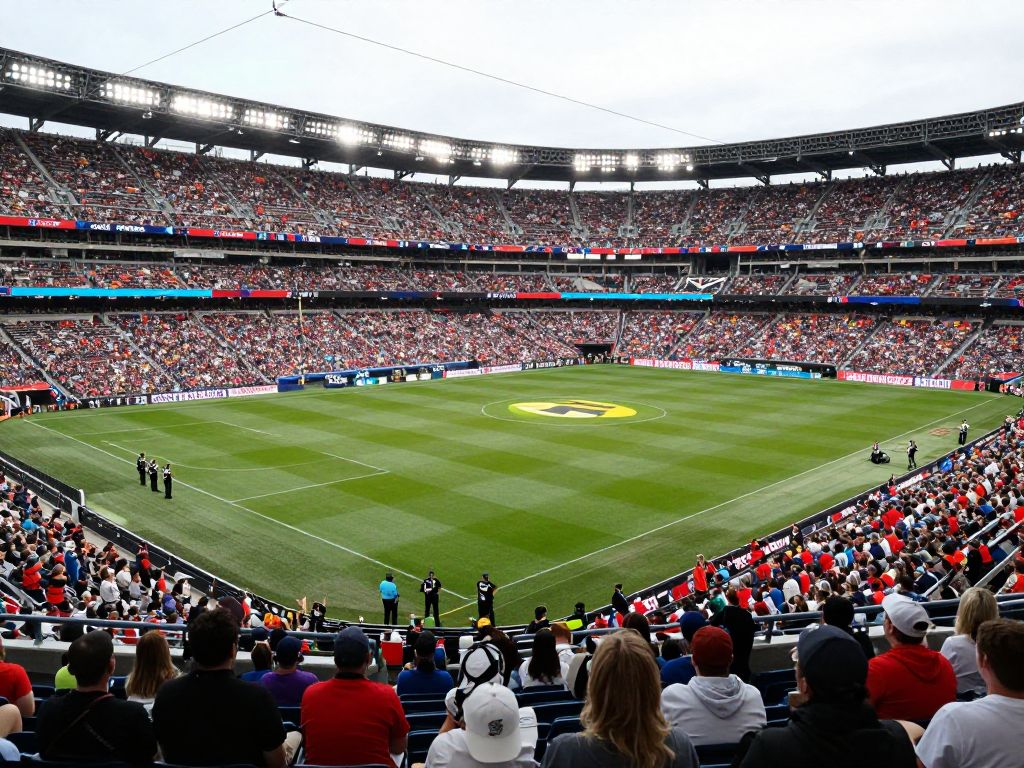 Panoramic view of Gillette Stadium during a World Cup event