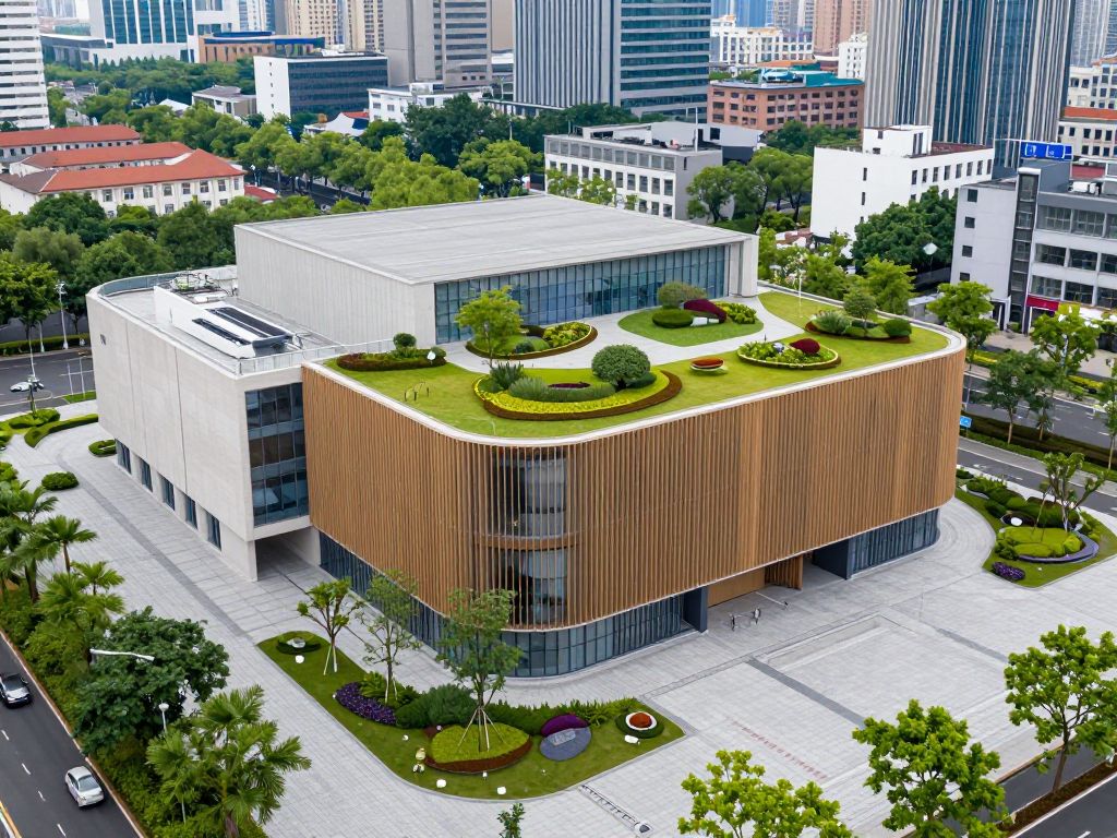 Exterior view of the new American Repertory Theater in Allston, Boston