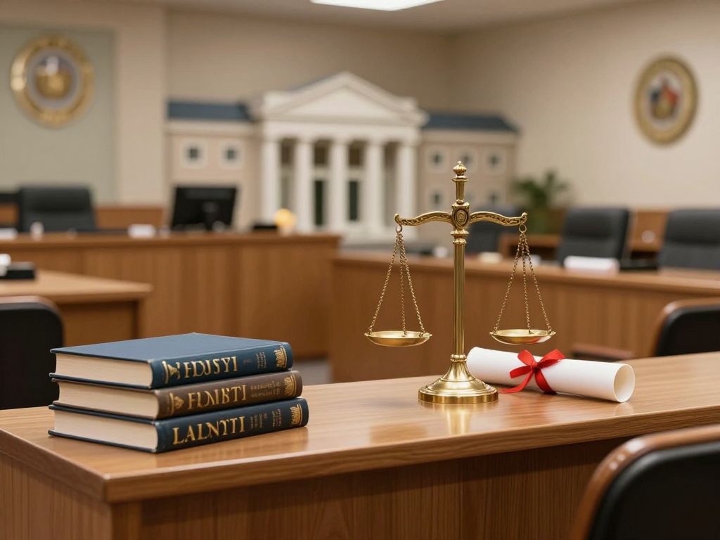 Courtroom representing Harvard University lawsuit