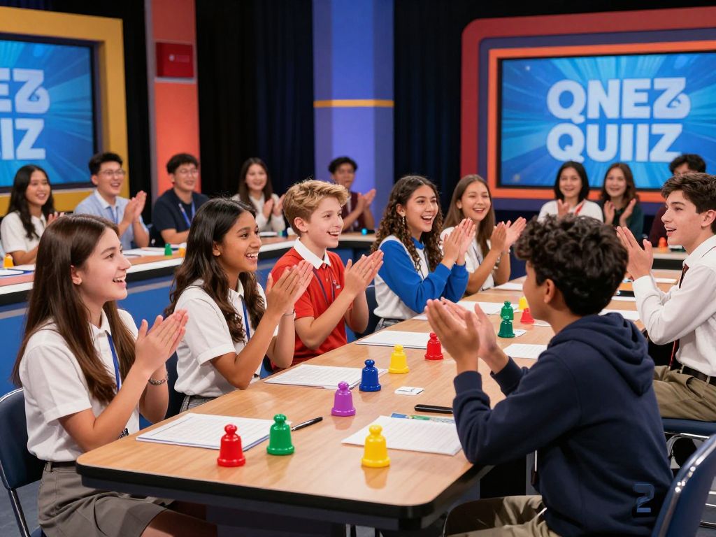Students participating in the High School Quiz Show in Massachusetts.