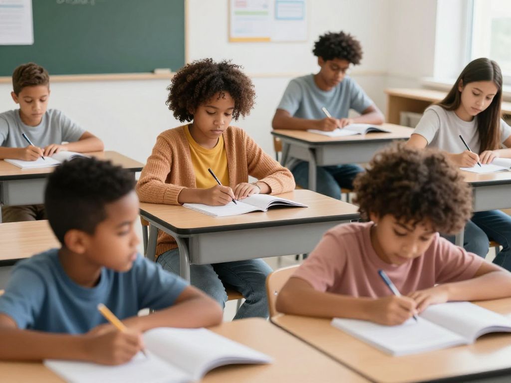 Students learning together in an inclusive education environment