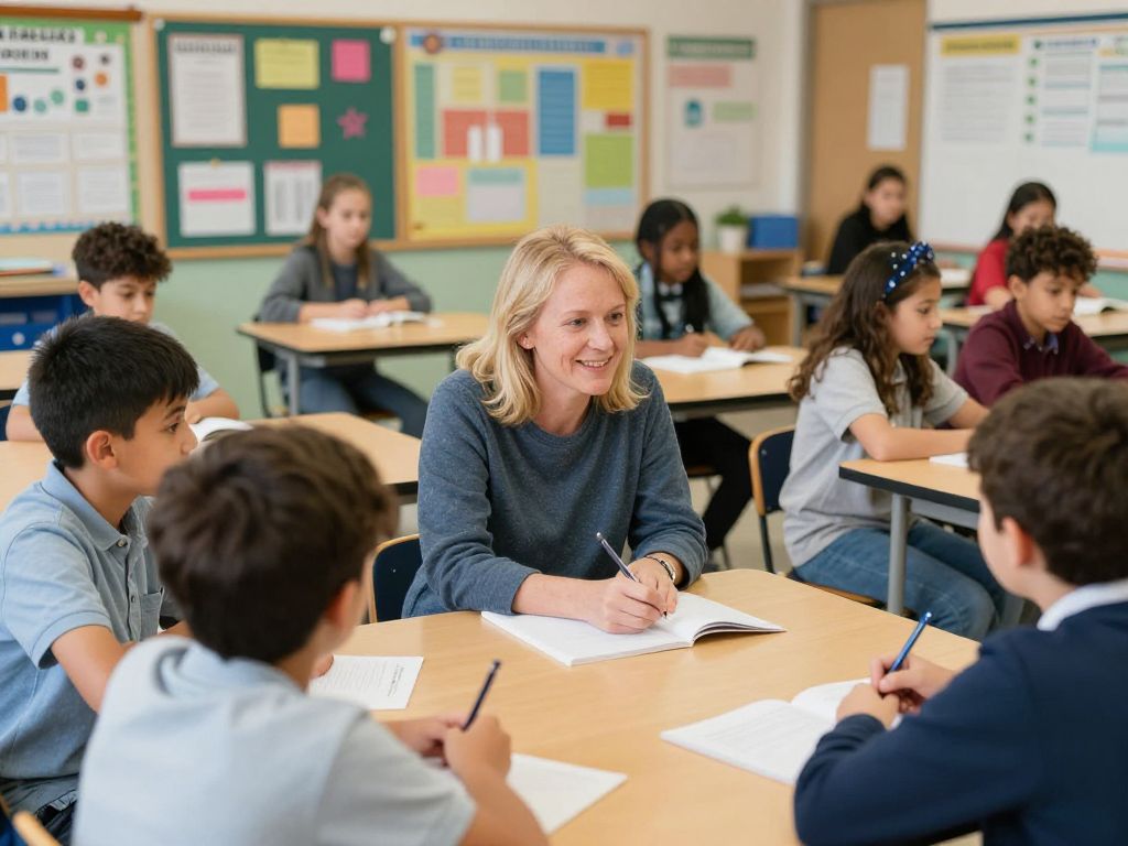 Students participating in an inclusive classroom environment