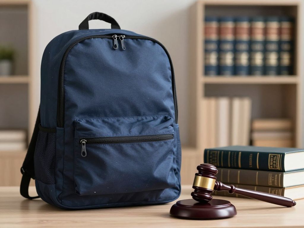 Symbolizing justice and immigration with law books and a gavel.