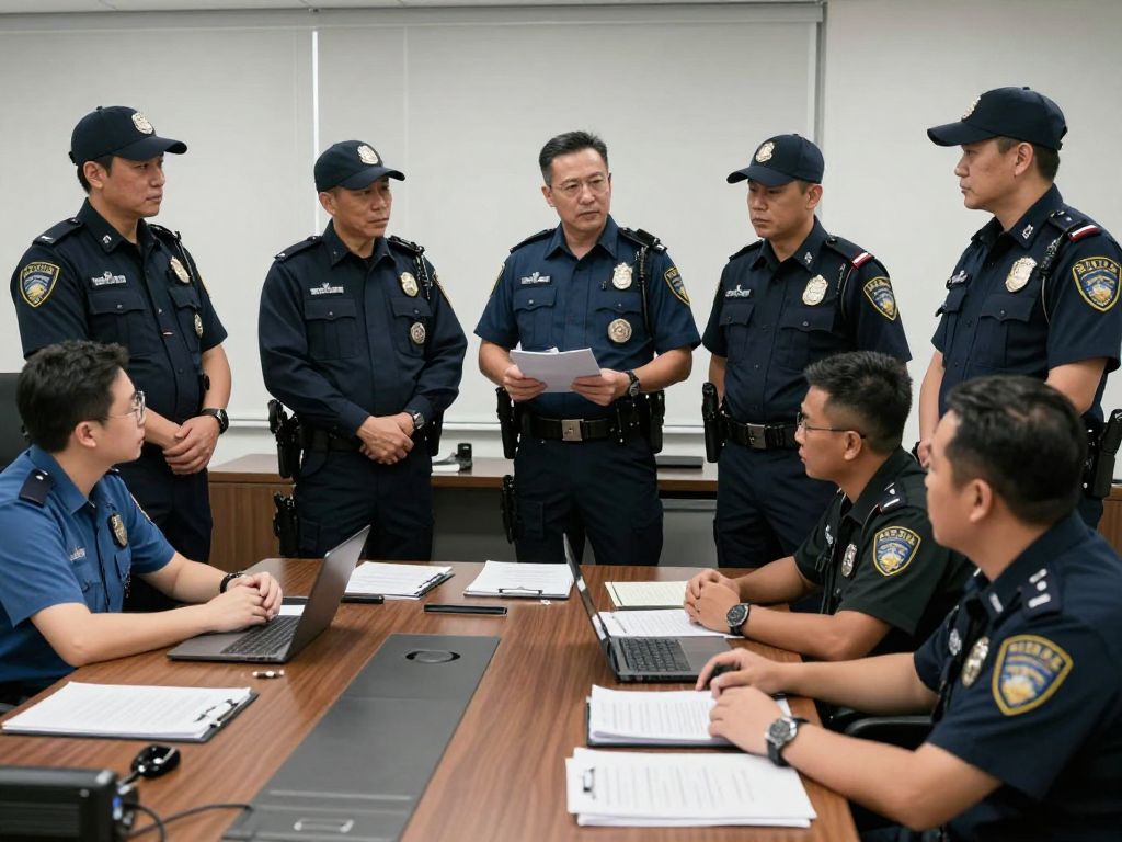 Detectives collaborating on human trafficking investigation