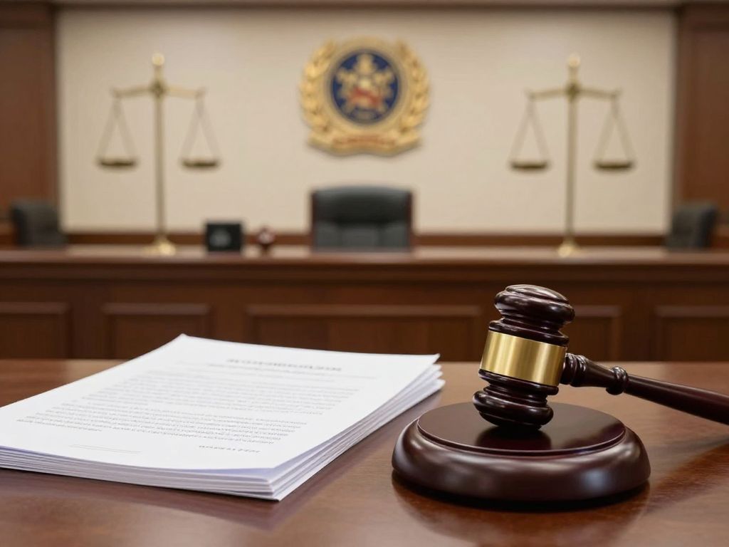 Courtroom representing legal dispute in Massachusetts audit