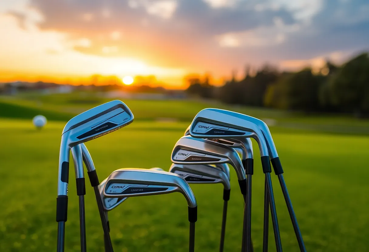 Modern graphite iron shafts showcasing advanced technology.