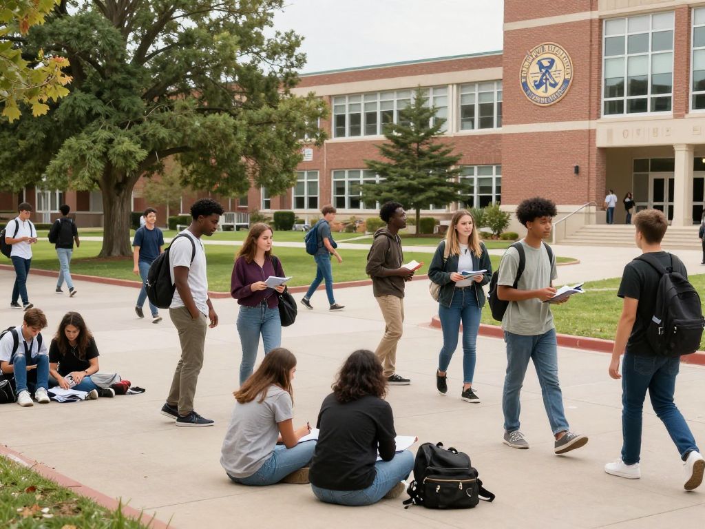 Students on Northeastern University campus engaged in academic activities