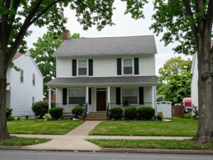 A residential neighborhood in Roxbury reflecting community safety.
