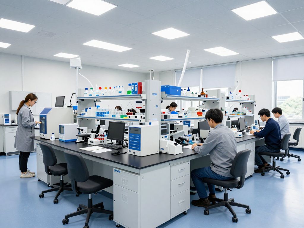 Modern research laboratory at Boston College's Schiller Institute