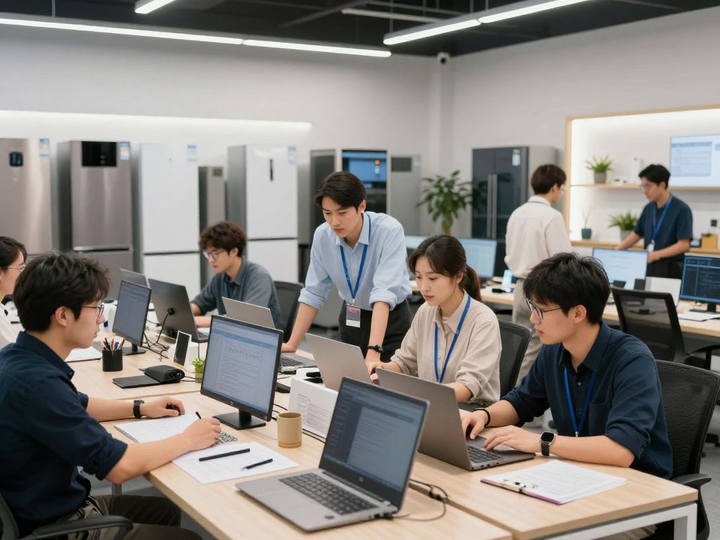 Team working on product design at SharkNinja office