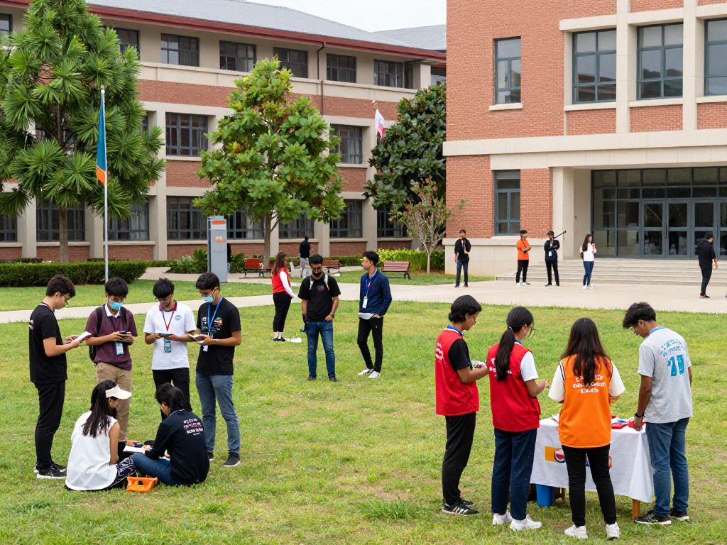 Students participating in various campus organizations at Tufts University.