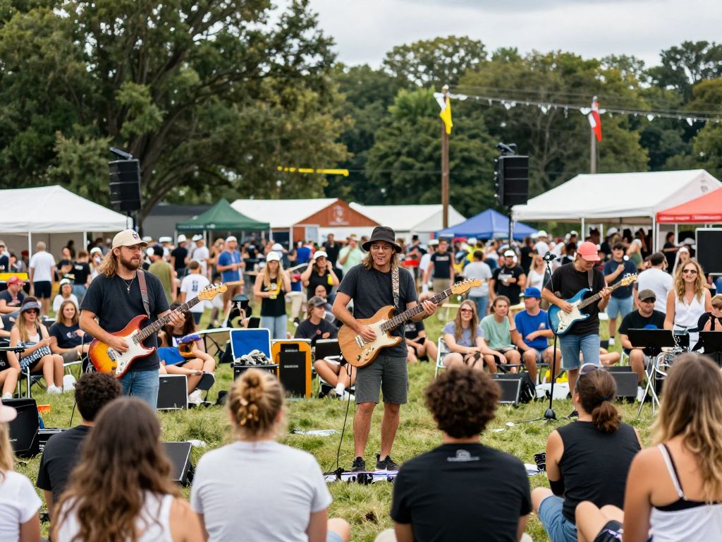 Scene from Tallywacker film highlighting local bands in Massachusetts
