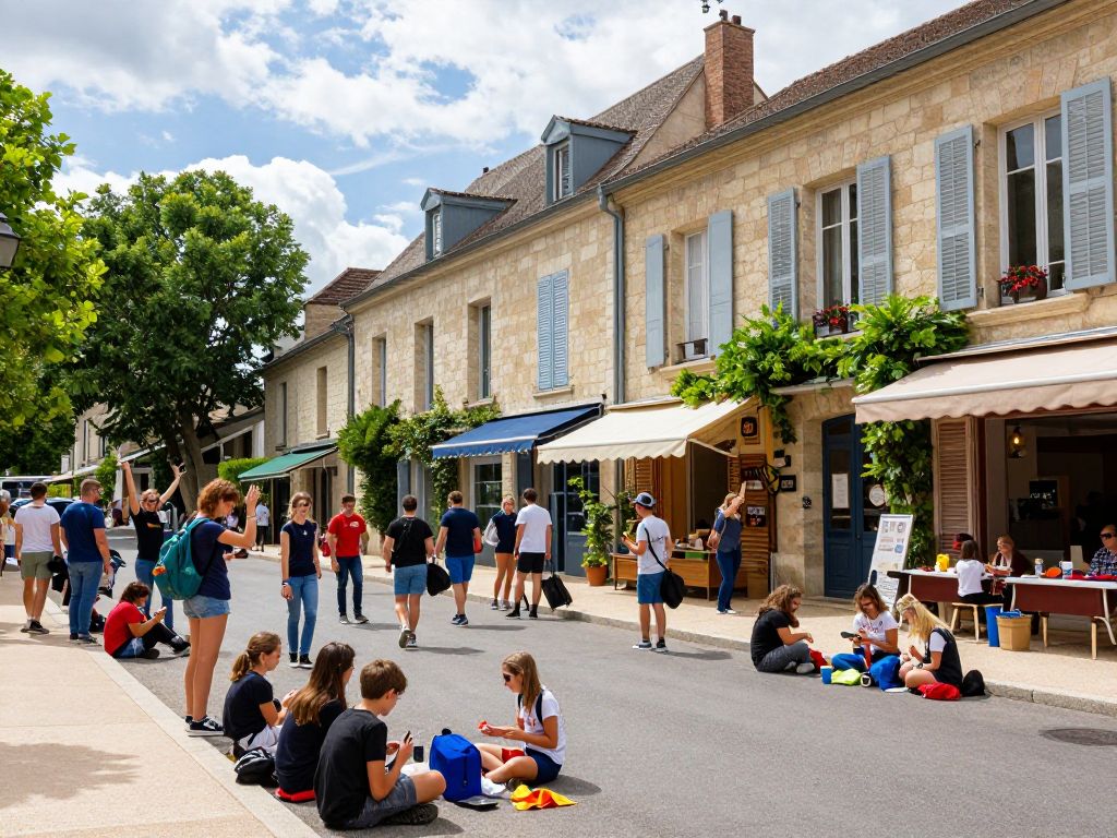 Students participating in the study abroad program in Vichy, France
