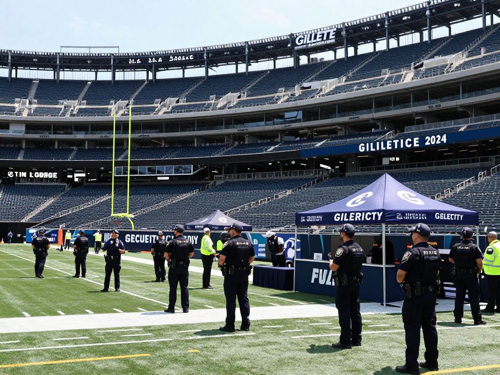 Security preparations for the World Cup at Gillette Stadium