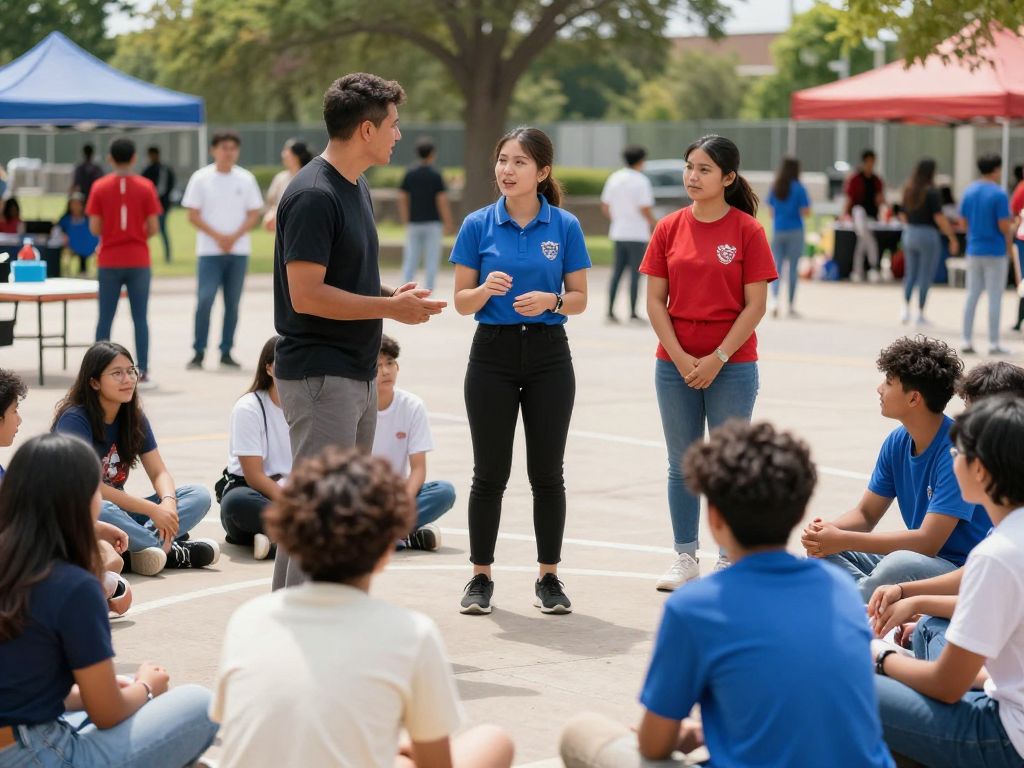 Youth engaging in community activities for safety and wellness