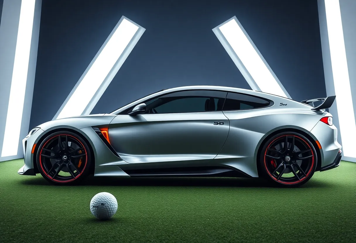 High-performance McLaren golf clubs on a golf course