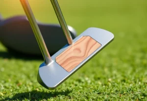Scott Golf's handcrafted putter with wooden face inlay