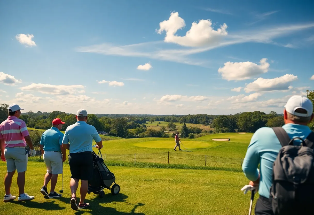 Beautiful scenery of Augusta National Golf Club during The Masters tournament.
