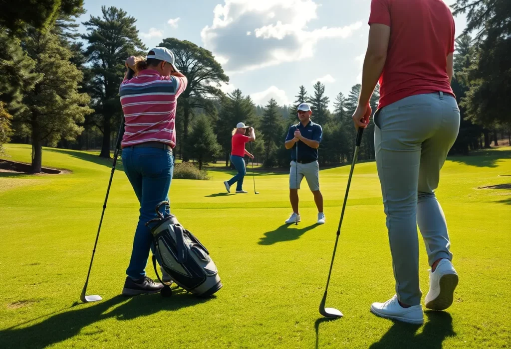 Display of premium golf equipment at Austad's Golf store