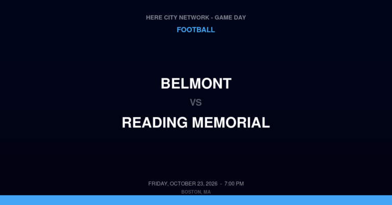 Belmont 0, Reading Memorial 41