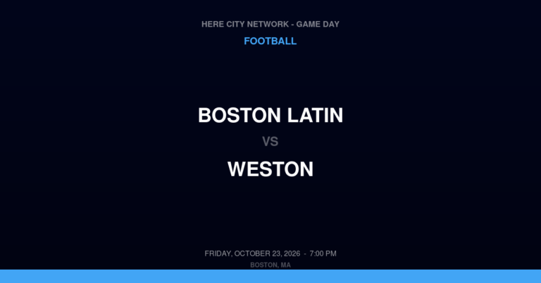 Boston Latin 18, Weston 34