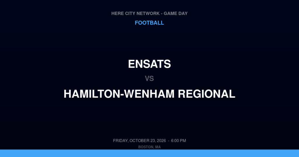 ENSATS vs. Hamilton-Wenham Regional — Football Game Day — South Hamilton, MA — Oct 23, 2026