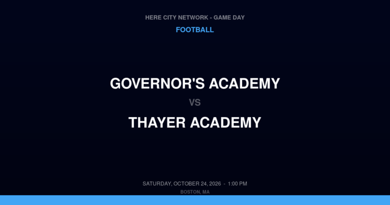 Governor's Academy 14, Thayer Academy 21