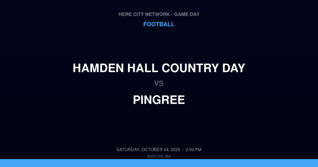 Hamden Hall Country Day vs. Pingree — Football Game Day — South Hamilton, MA — Oct 24, 2026