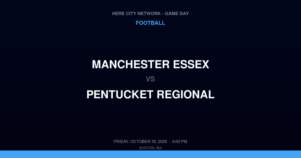 Manchester Essex vs. Pentucket Regional — Football Game Day — West Newbury, MA — Oct 30, 2026