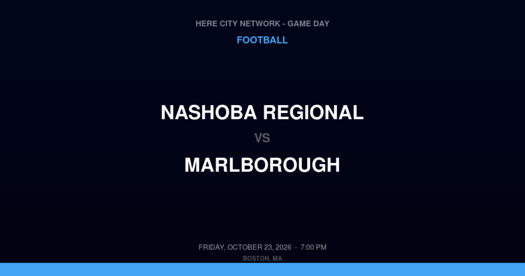 Nashoba Regional vs. Marlborough — Football Game Day — Marlborough, MA — Oct 23, 2026