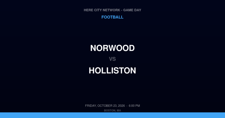 Norwood 14, Holliston 20
