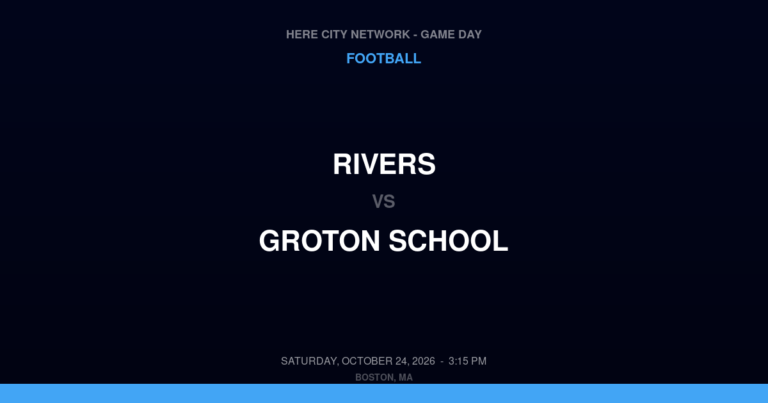 Rivers vs. Groton School — Football Game Day — Groton, MA — Oct 24, 2026