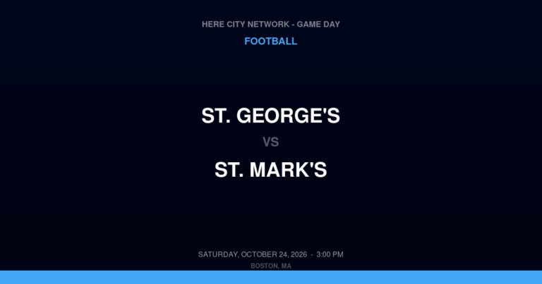 St. George's 7, St. Mark's 20