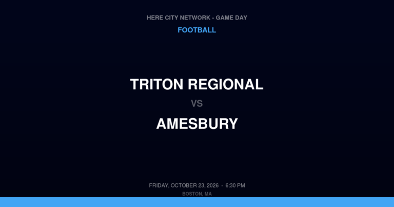 Triton Regional vs. Amesbury — Football Game Day — Amesbury, MA — Oct 23, 2026