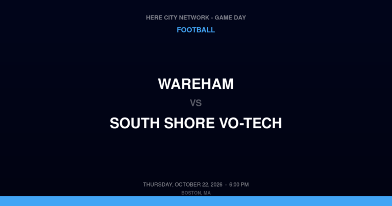 Wareham 8, South Shore Vo-Tech 38