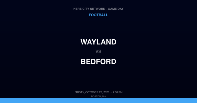 Wayland 30, Bedford 55