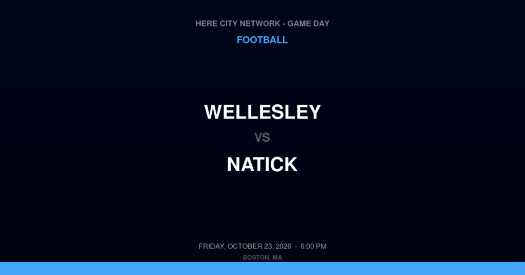 Wellesley vs. Natick — Football Game Day — Natick, MA — Oct 23, 2026